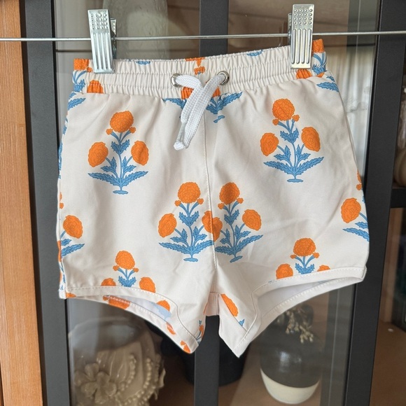 Petit Peony swimming trunks shorts block print toddler boys papavero surf - Picture 2 of 8